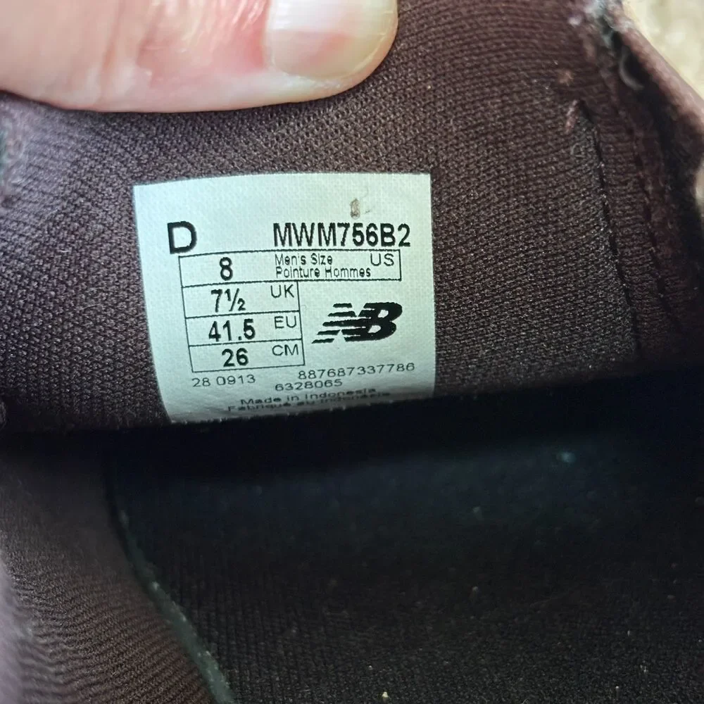 New Balance 756v2 Slip-on Walking Hiking Shoes Mens 8 Brown Tan Suede Outdoor